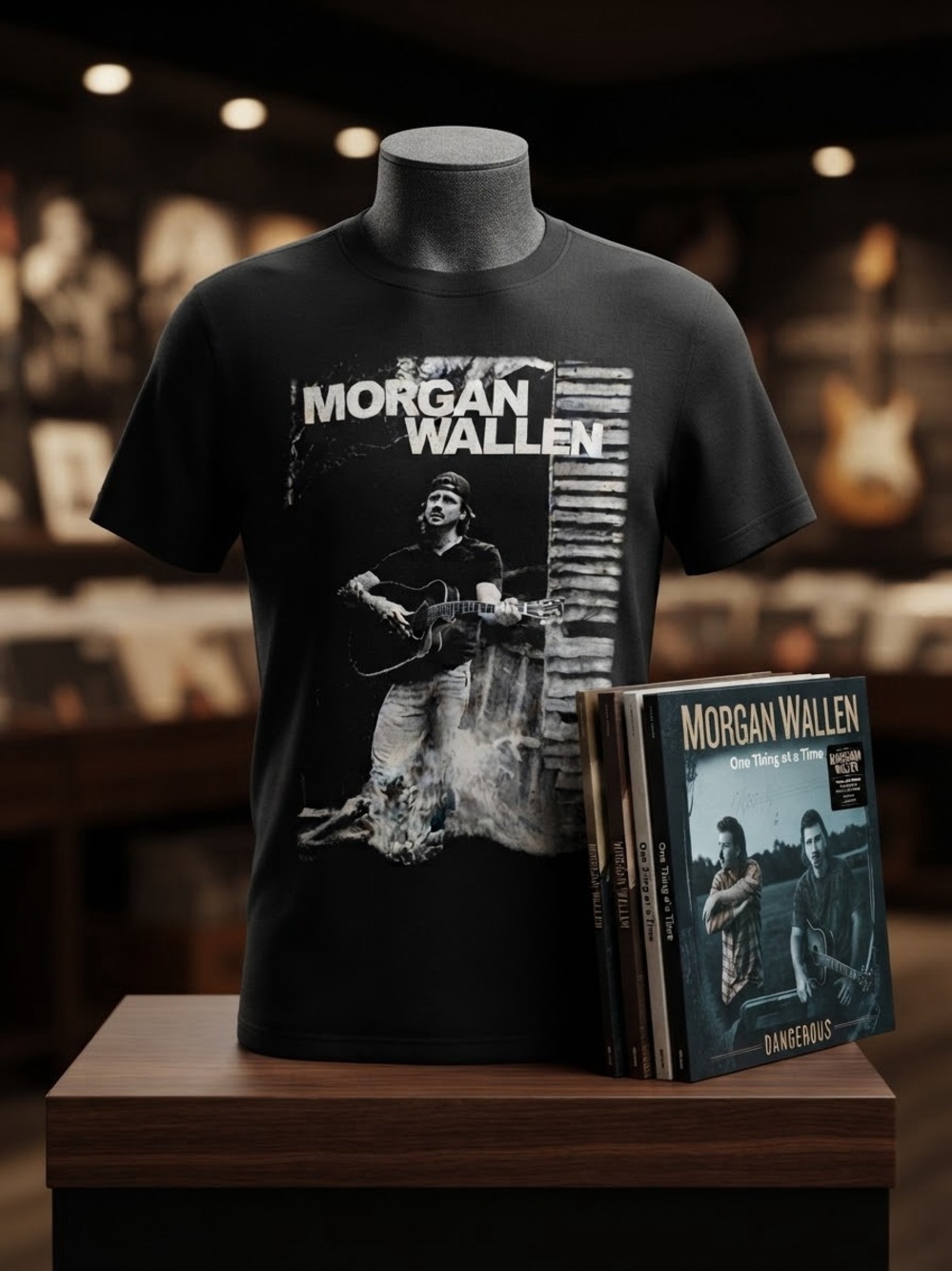 Morgan Wallen Concert Graphic Tee – Official Merchandise (Size Large)